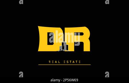 Real Estate letters Initials Monogram logo DR , RD Stock Vector