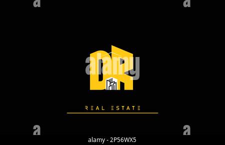 Real Estate letters Initials Monogram logo DR , RD Stock Vector