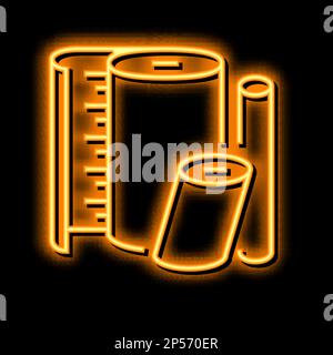 nylon thermoplastic neon glow icon illustration Stock Vector