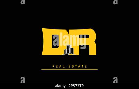 Real Estate letters Initials Monogram logo DR , RD Stock Vector