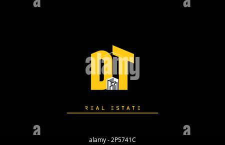 Real Estate letters Initials Monogram logo DT , TD Stock Vector