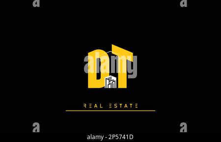 Real Estate letters Initials Monogram logo DT , TD Stock Vector