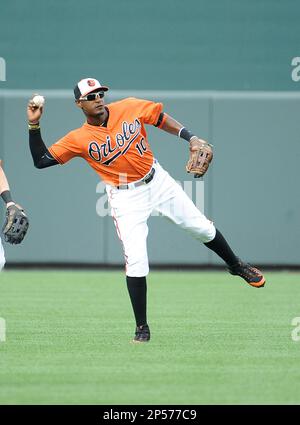 BALTIMORE, MD - JULY 10: Baltimore Orioles shortstop Jorge Mateo (3) in the  dugout before a MLB game between the Baltimore Orioles and the Los Angeles  Angels, on July 10, 2022, at