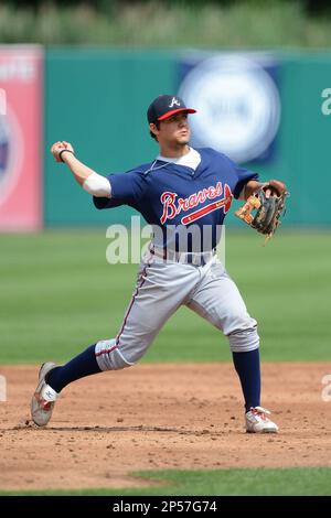 Michael Chavis (1) of Sprayberry High School in Marietta, Georgia playing  for the Atlanta Braves scout