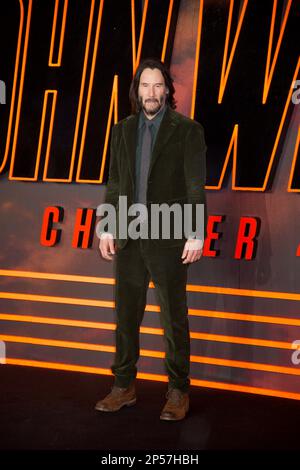 London, UK. 06/03/2023,  Keanu Reeves, John Wick: Chapter 4, UK Premiere, Cineworld Leicester Square. Stock Photo