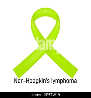Cancer Ribbon. Non-Hodgkin’s lymphoma. Vector illustration. Stock Vector