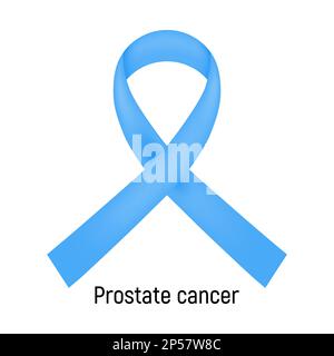 Cancer Ribbon. Prostate cancer. Vector illustration. Stock Vector