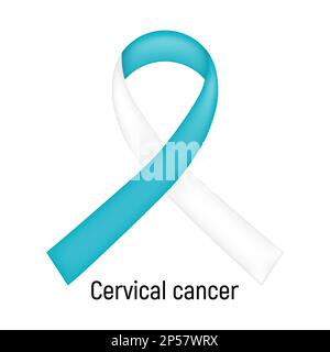 Cancer Ribbon. Cervical cancer. Vector illustration. Stock Vector