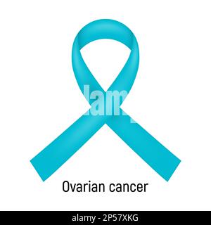 Cancer Ribbon. Ovarian cancer. Vector illustration. Stock Vector