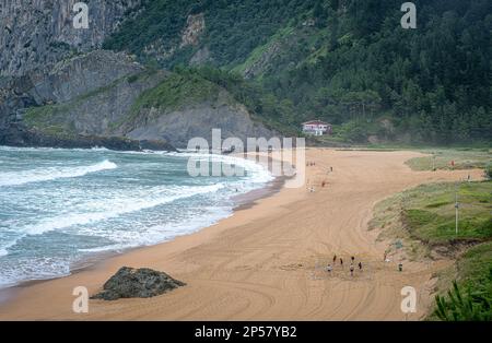 Laga beach in Urdaibai Biosphere Reserve, Biscay, Basque Country, Spain Stock Photo