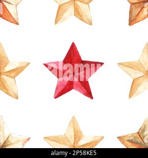 Star medal military vector seamless pattern texture background. Stock Vector