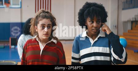 BOTTOMS, from left: Rachel Sennott, Ayo Edebiri, 2023. © United Artists