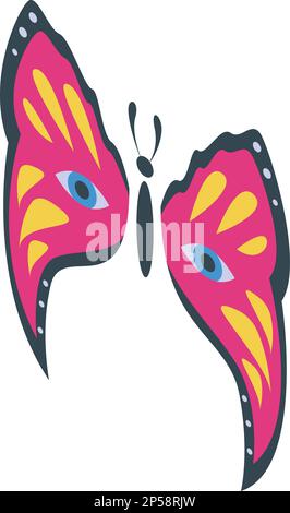 Butterfly face painting icon isometric vector. Paint kid. Facial creative Stock Vector