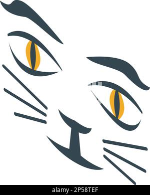 Cat face painting icon isometric vector. Tiger animal. Party mask Stock Vector