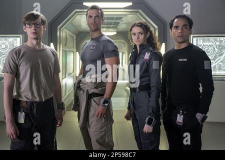 (L-R) Richard Fleeshman, Christie Burke and Reece Ritchie at the 2023 ...