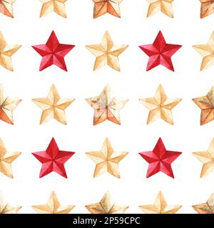 Star medal military vector seamless pattern texture background. Stock Vector