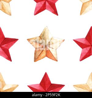 Star medal military vector seamless pattern texture background. Stock Vector