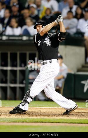 Chicago White Sox first baseman Paul Konerko works out at U.S. Cellular  Field in Chicago, during practice for the World Series Friday, Oct. 21, 2005,  in Chicago. The White Sox host the