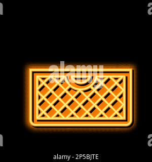 mesh basket neon glow icon illustration Stock Vector