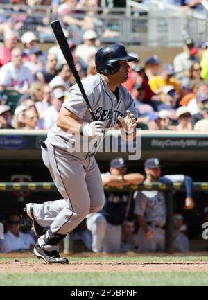 Minneapolis, Minnesota, USA. 2nd June 2013. Minnesota Twins catcher Ryan  Doumit (9) fields the ball during the Major League Baseball game between  the Minnesota Twins and the Seattle Mariners at Target Field