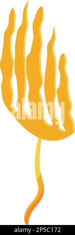 Yellow algae icon isometric vector. Seaweed marine. Sea plant Stock Vector