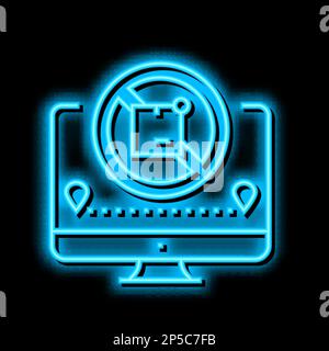 undelivered parcel status neon glow icon illustration Stock Vector