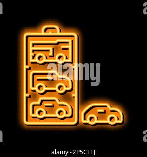 car toy kindergarten neon glow icon illustration Stock Vector Image ...