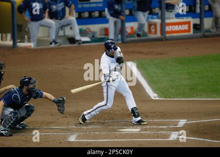 MILWAUKEE, WI - JUNE 22: Ryan Braun #8 of the Milwaukee Brewers bats  against the Tampa Bay Rays at Miller Park on June 22, 2011 in Milwaukee,  Wisconsin. The Rays defeated the