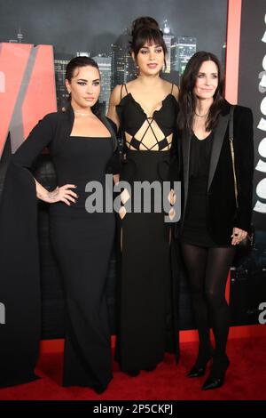 New York, NY, USA. 06th Mar, 2023. Demi Lovato, Melissa Barrera and Courteney Cox at the world premiere of Paramount's 'Scream VI' at AMC Lincoln Square Theater on March 06, 2023 in New York City. Credit: Rw/Media Punch/Alamy Live News Stock Photo