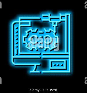 3d prototyping neon glow icon illustration Stock Vector Image & Art - Alamy