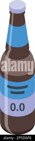Nonalcoholic beer food icon isometric vector. Glass beverage. Plastic cup Stock Vector