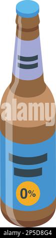 Beer icon isometric vector. Food glass. Soda juice Stock Vector