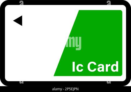 Flat design IC card icon. Smart card icon. Editable vector. Stock Vector