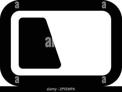 Simple IC card silhouette icon. IC card payment. Electronic payment. Editable vector. Stock Vector