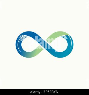 Logo design graphic concept creative abstract premium free vector letter OO sans serif font like infinity meta with leaves typography tech or nature Stock Vector