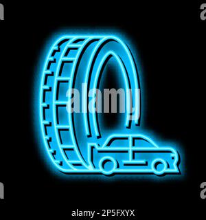 drag racing tires neon glow icon illustration Stock Vector Image & Art ...