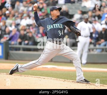 FILE - This is a 2013 file photo showing Felix Hernandez of the Seattle  Mariners baseball team. Investigators have determined that a fire that  damaged the Bellevue, Wash., home of Seattle Mariners