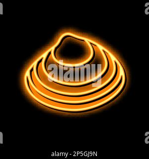 hard-shell atlantic clam neon glow icon illustration Stock Vector