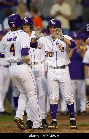 LSU Tigers shortstop Alex Bregman #30 at bat against the Auburn