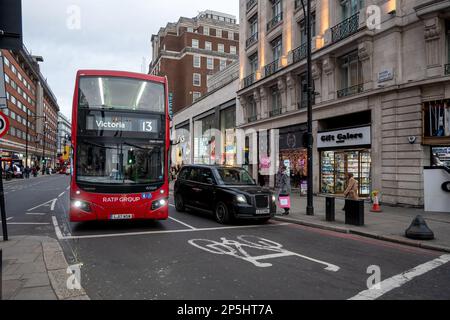 London, UK - March 12, 2023: Big Bus at Marble Arch station oxford street. London Tour Bus Service Stock Photo