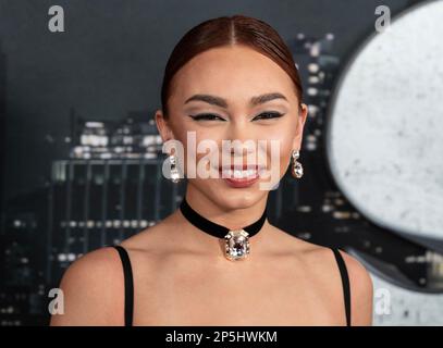 Devyn Nekoda attends the world premiere of "Scream VI" at AMC Lincoln