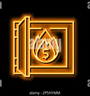 food asset inflation neon glow icon illustration Stock Vector Image ...