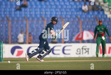 Salt bats during the Bangladesh-England 3rd One Day International match at Zahur Ahmed Chowdhury Stadium, Sagorika, Chattogram, Bangladesh. Stock Photo