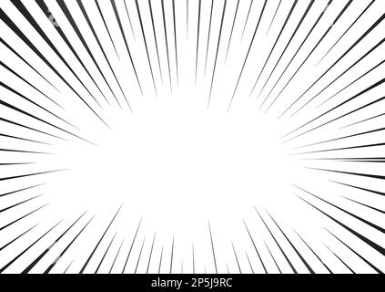 Manga radial speed lines for comic effect. Stock Vector