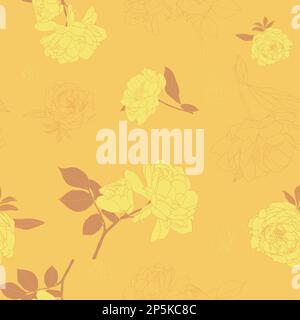 Floral seamless pattern elegant boho hand drawn style vector Stock Vector