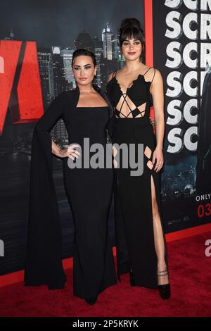 New York, NY, USA. 6th Mar, 2023. Demi Lovato, Melissa Barrera at arrivals for SCREAM VI Premiere, AMC Lincoln Square, New York, NY March 6, 2023. Credit: Kristin Callahan/Everett Collection/Alamy Live News Stock Photo