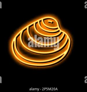 surf clam neon glow icon illustration Stock Vector