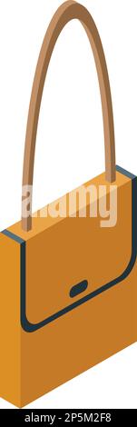 Eco bag icon isometric vector. Fabric handle. Tote cloth Stock Vector