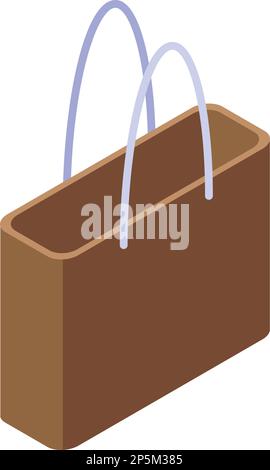 Handbag icon isometric vector. Fabric cotton. Eco cloth Stock Vector