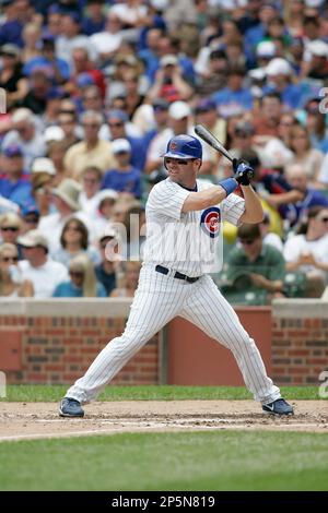 CHICAGO, IL - MAY 15: Outfielder Jim Edmonds #15 of the Chicago Cubs  follows through on his swing against the San Diego Padres at Wrigley Field  on May 15, 2008 in Chicago